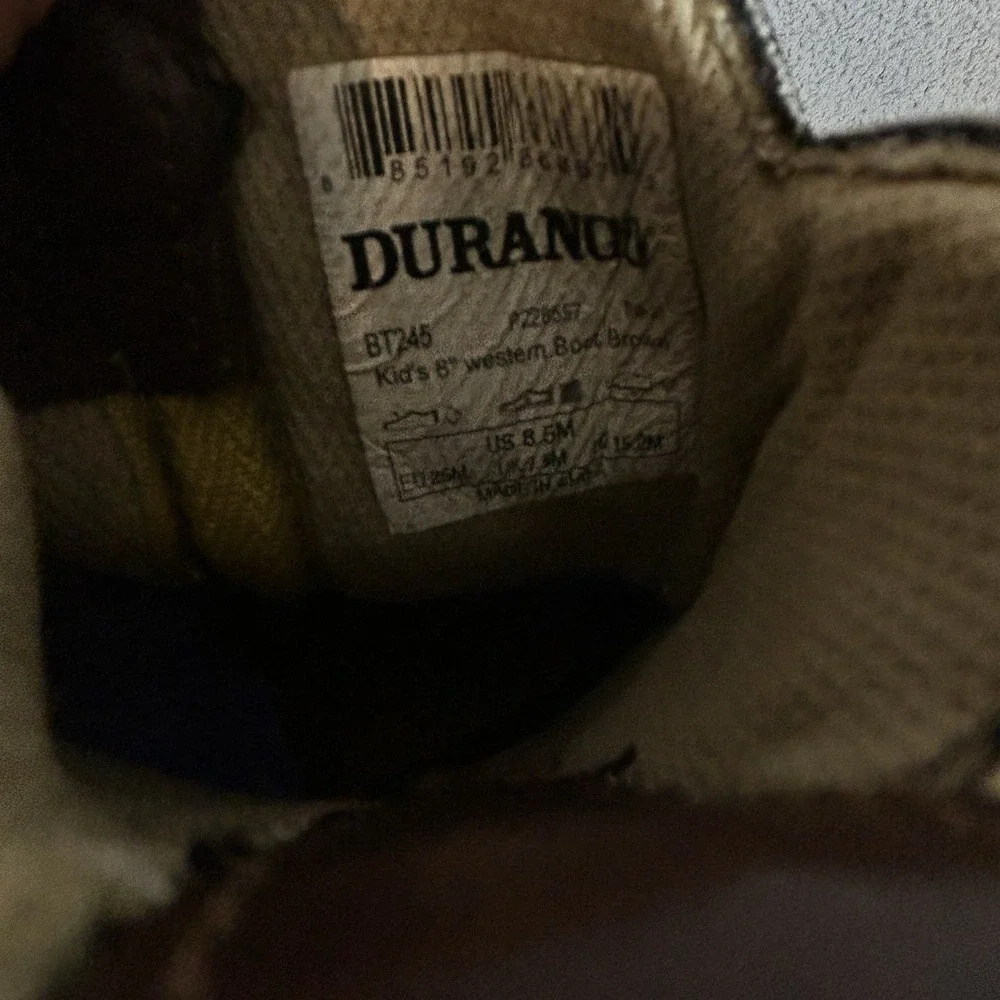 Lil Durango Kids Western Boots BT245 Brown America USA Flag Size 8.5M